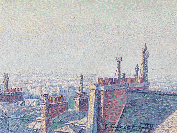 The Roofs of Paris 1899 by Gustave Cariot | Oil Painting Reproduction