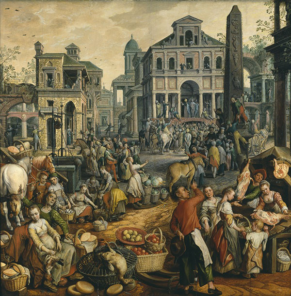 Market Scene with Ecce Homo | Oil Painting Reproduction