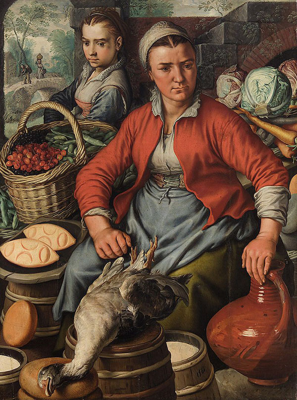 Market Woman by Joachim Beuckelaer | Oil Painting Reproduction