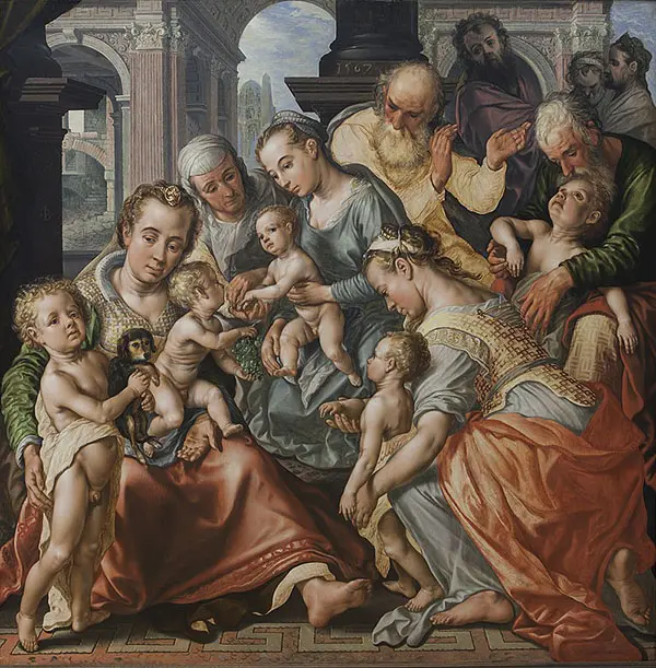 The Holy Kinship By Joachim Beuckelaer