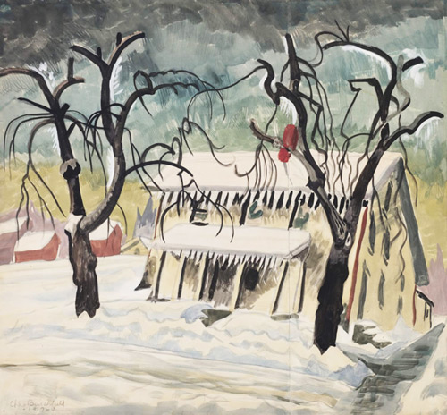 Winter Afterglow by Charles Burchfield | Oil Painting Reproduction