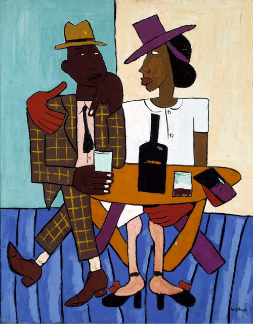 At the Cafe 2 by William H Johnson | Oil Painting Reproduction