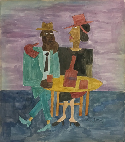 The Cafe by William H Johnson | Oil Painting Reproduction