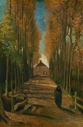 Avenue of Poplars 1884 By Vincent van Gogh