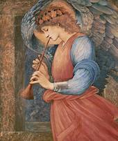 An Angel Playing a Flageolet 1878 By Sir Edward Coley Burne-Jones