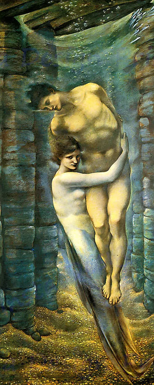 The Depths of The Sea By Sir Edward Coley Burne-Jones