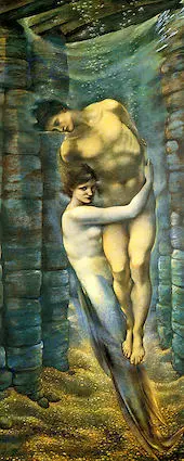 The Depths of The Sea By Sir Edward Coley Burne-Jones