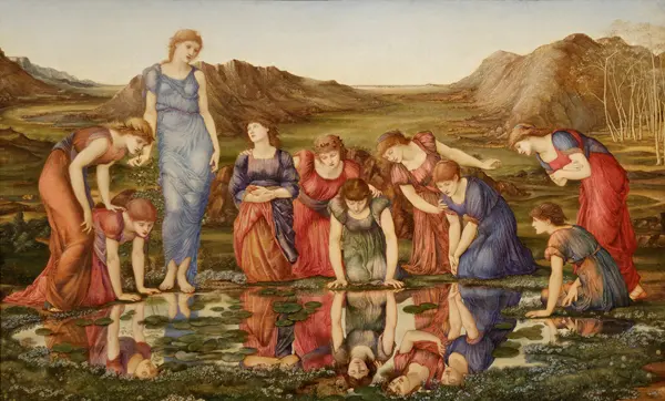 The Mirror of Venus 1877 By Sir Edward Coley Burne-Jones