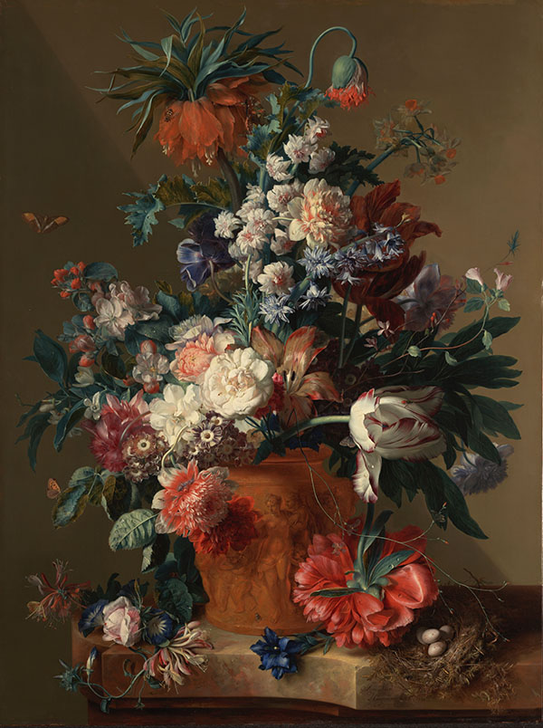 Vase of Flowers 1722 by Jan Van Huysum | Oil Painting Reproduction