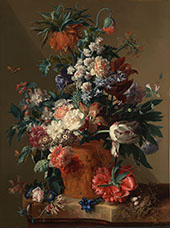 Vase of Flowers 1722 By Jan Van Huysum