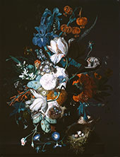 Vase with Flowers By Jan Van Huysum