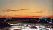 Seascape Sunset By Martin Johnson Heade