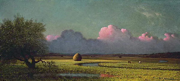 Sunlight and Shadow The Newbury Marshes 1871 By Martin Johnson Heade