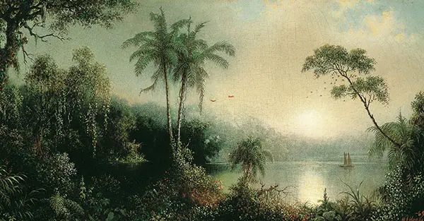 Sunrise in Nicaragua 1869 By Martin Johnson Heade