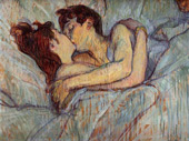 In Bed, The Kiss c1892 By Henri De Toulouse-lautrec