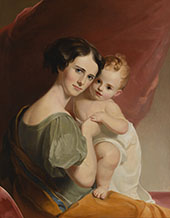 Portrait of Mrs. John Mason and her Son 1829 By Thomas Sully