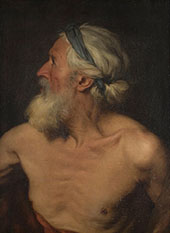 Half Length Portrait of a Man By Pierre Subleyras