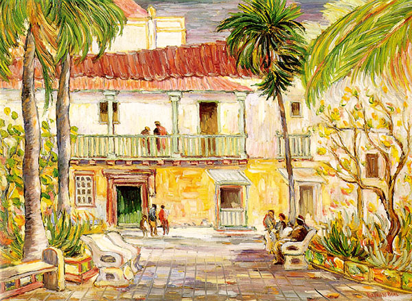 Bolivar Park Cartagena 1933 by Reynolds Beal | Oil Painting Reproduction