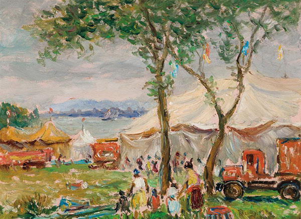 Circus Day Gloucester 1914 by Reynolds Beal | Oil Painting Reproduction