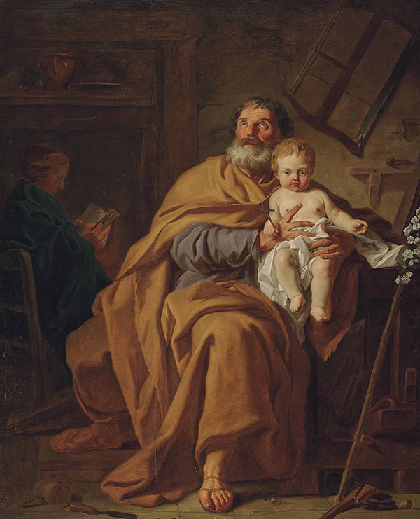 Saint Joseph and The Christ Child | Oil Painting Reproduction