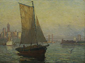 East River New York City 1910 By Reynolds Beal