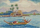 Malay Harbor Boat 1935 By Reynolds Beal