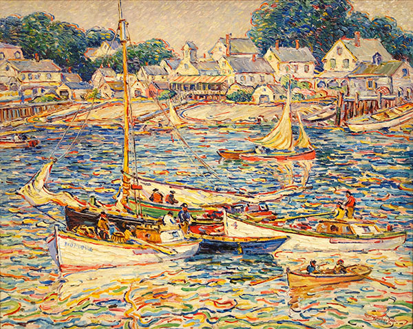 Provincetown Waterfront 1916 by Reynolds Beal | Oil Painting Reproduction