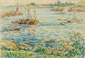 Spring Time Rockport Harbor Massachusetts 1925 By Reynolds Beal