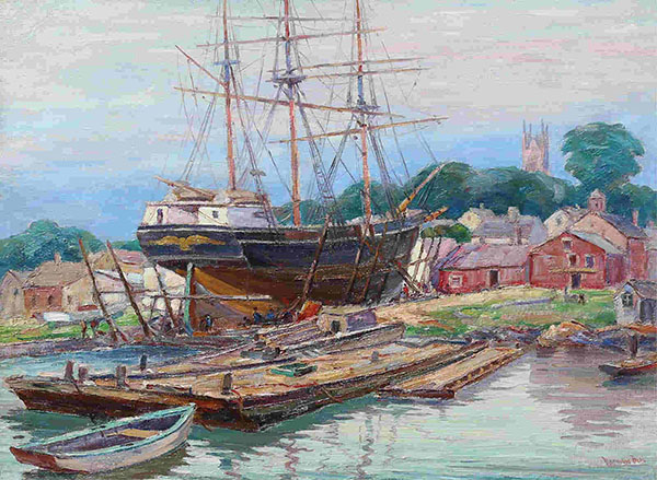 Sunbeam Whaler at Fairhaven Mass 1905 | Oil Painting Reproduction
