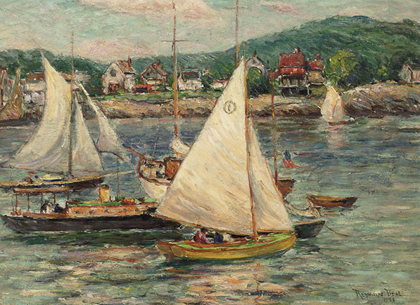 Yachts at Rockport Massachusetts 1930 | Oil Painting Reproduction