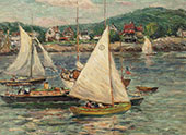 Yachts at Rockport Massachusetts 1930 By Reynolds Beal