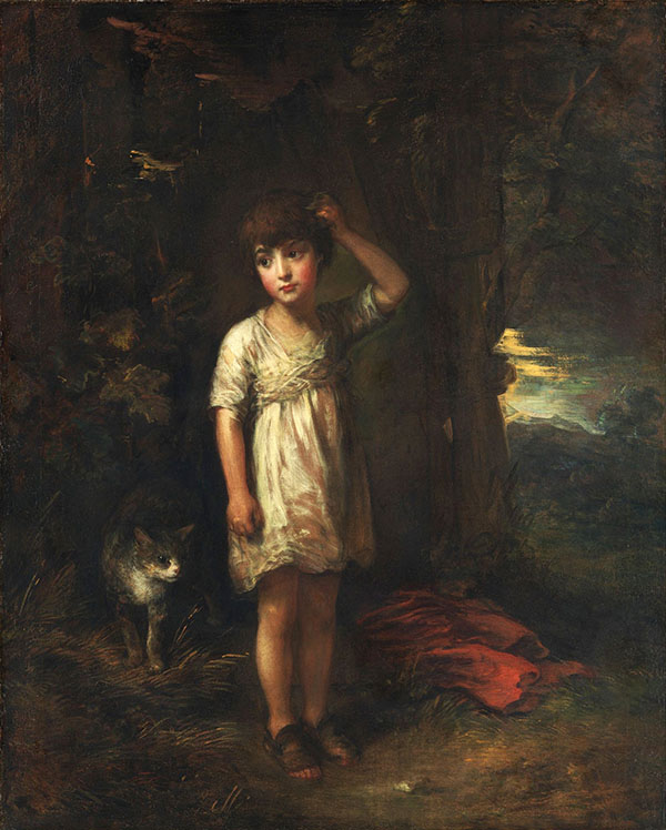 A Boy with a Cat Morning 1787 | Oil Painting Reproduction