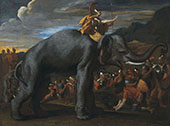 Hannibal crossing the Alps on elephants 1626 By Nicolas Poussin