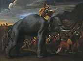 Hannibal crossing the Alps on elephants 1626 By Nicolas Poussin