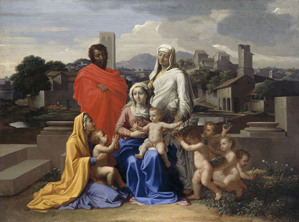 Holy Family 1649 by Nicolas Poussin | Oil Painting Reproduction