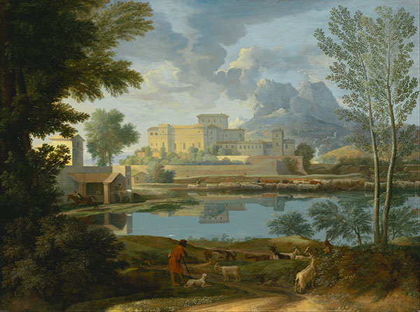 Landscape with a Calm 1651 by Nicolas Poussin | Oil Painting Reproduction