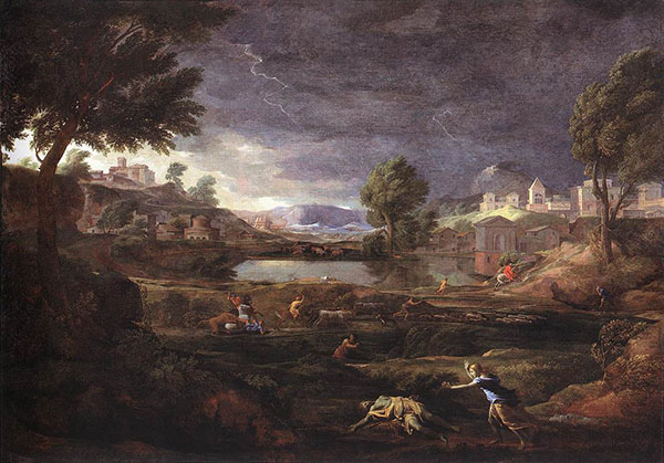 Landscape with Pyramus and Thisbe 1651 | Oil Painting Reproduction