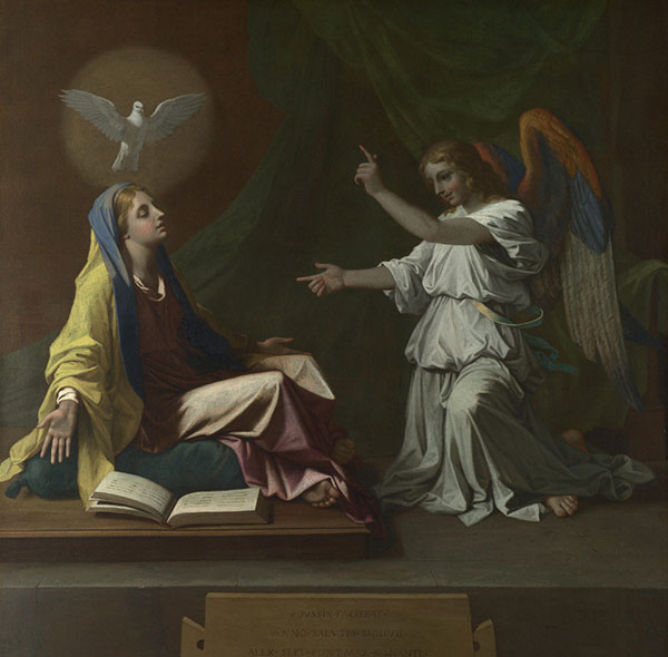 The Annunciation 1657 by Nicolas Poussin | Oil Painting Reproduction