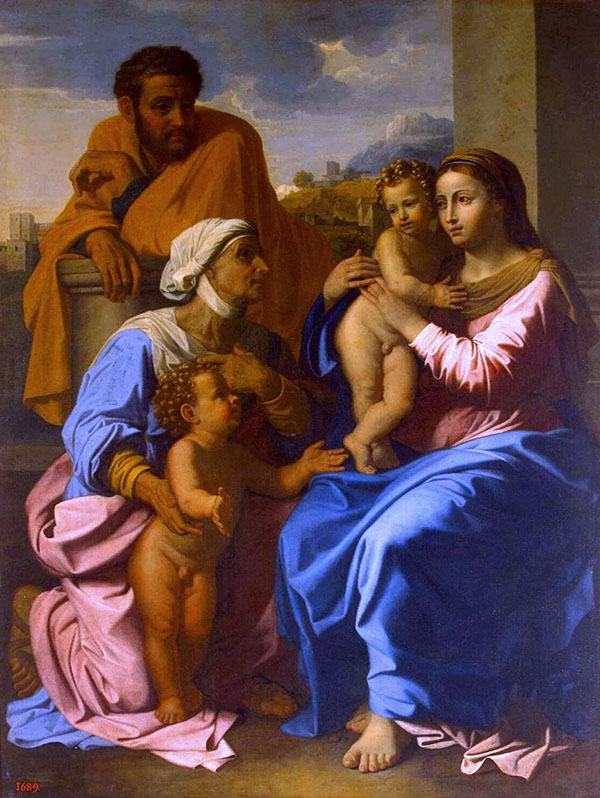 The Holy Family with St Elizabeth and John the Baptist 1655 | Oil Painting Reproduction