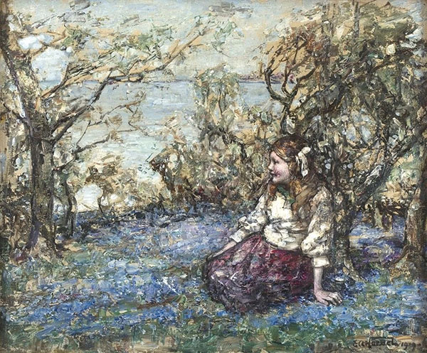 Amongst The Bluebells | Oil Painting Reproduction
