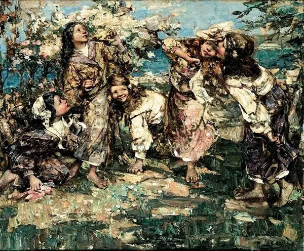 April By Edward Atkinson Hornel