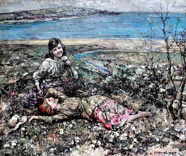 At Brighouse Bay by Edward Atkinson Hornel | Oil Painting Reproduction