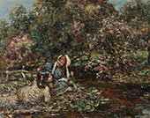 At The River By Edward Atkinson Hornel