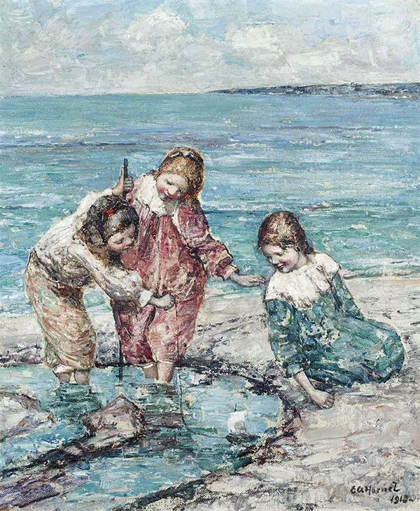 Children on The Beach | Oil Painting Reproduction