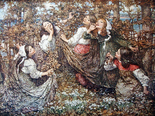 Earth's Awakening by Edward Atkinson Hornel | Oil Painting Reproduction