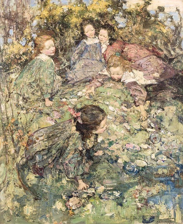 Easter Egg by Edward Atkinson Hornel | Oil Painting Reproduction