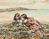 Girls at Brighouse Bay By Edward Atkinson Hornel