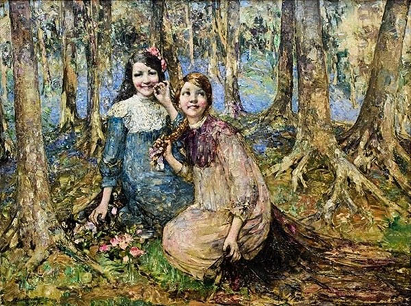 Hyacinth Time by Edward Atkinson Hornel | Oil Painting Reproduction