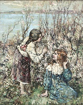 May Blossom By Edward Atkinson Hornel