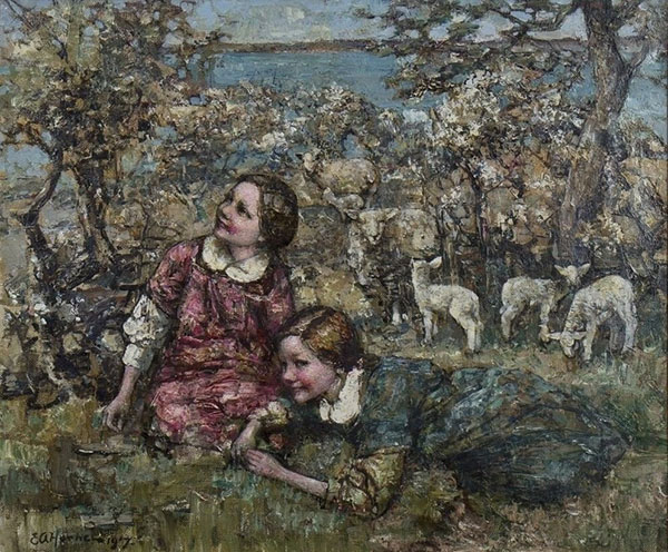 Maytime by Edward Atkinson Hornel | Oil Painting Reproduction